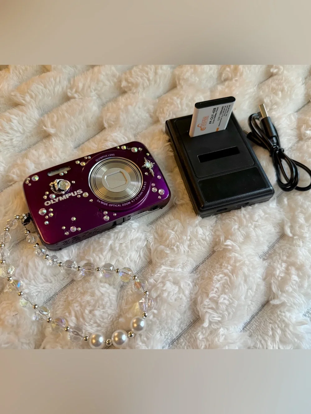 Custom Y2K Celestial Bling Digital Camera (Incl. Battery, Charger & SD Card)